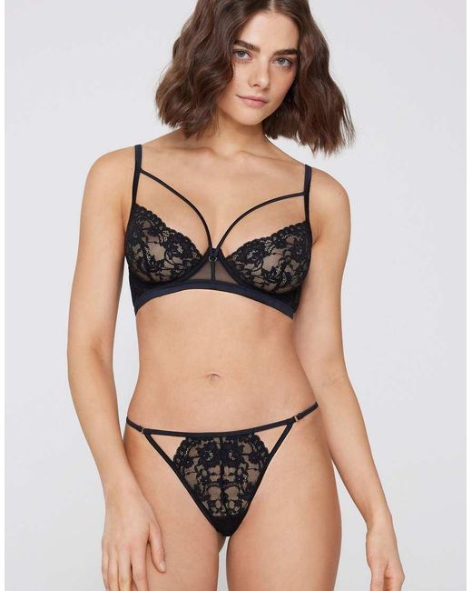 Tezenis Black Sensual Desire Tanga Panel G-String
