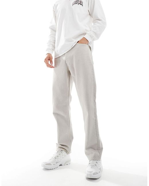 Collusion White X005 Straight Leg Straight Leg Jeans for men