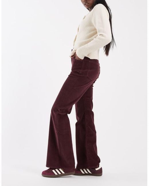 Levi's Purple Ribcage Flare Corduroy Jeans