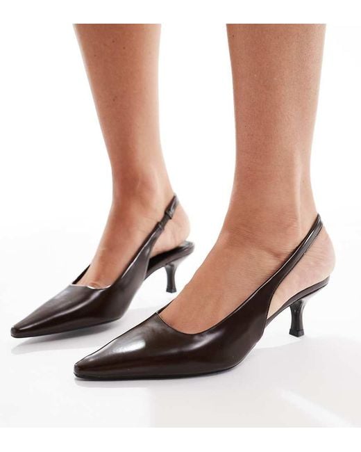 SEQWL Wide Fit Multicolor Maybach Slingback Kitten Heels