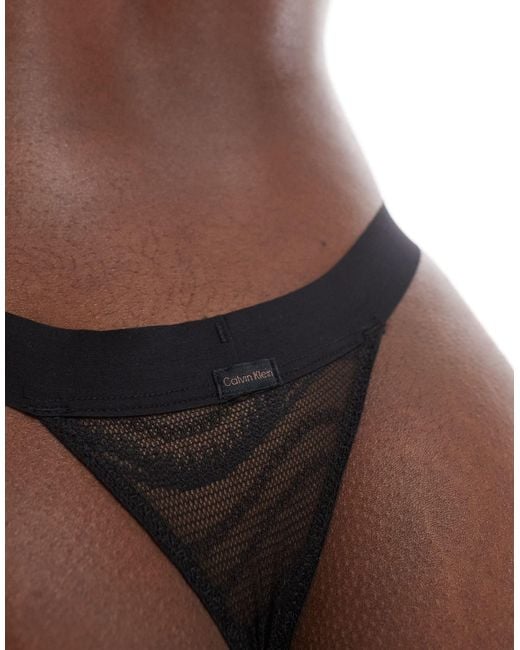 Calvin Klein Brown All Over Lace Lingerie Thong