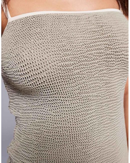 Moda Minx Gray Scrunch Scoop Back Mini Dress