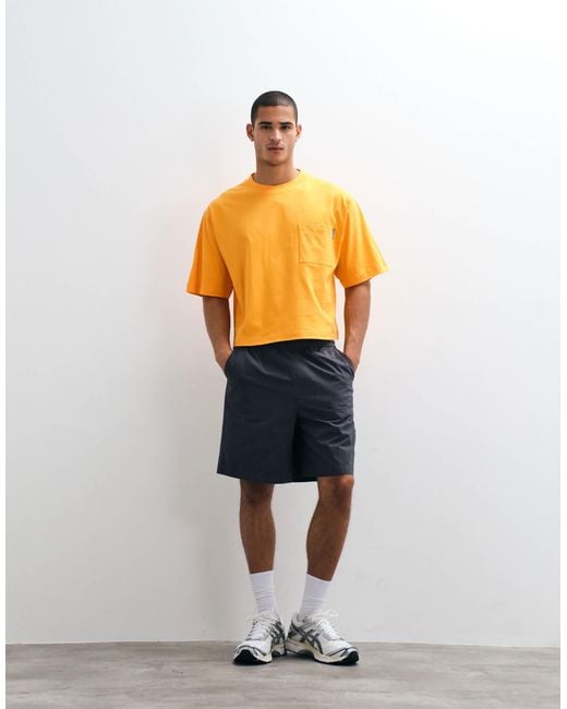 Collusion Orange Boxy Tshirt for men