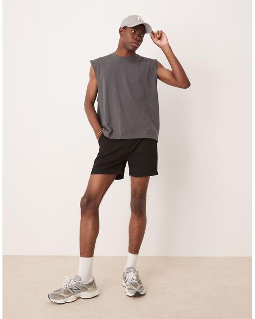 ASOS Gray Shorter Length Skinny Chino Shorts for men
