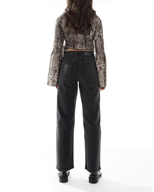 ASOS Rechte Jeans Met Comfortabele Stretch in het Black