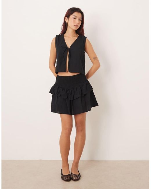 esmé studios Black Esmee Open Tie Front Beach Top