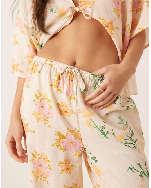 ASOS Natural Abi Beach Pants