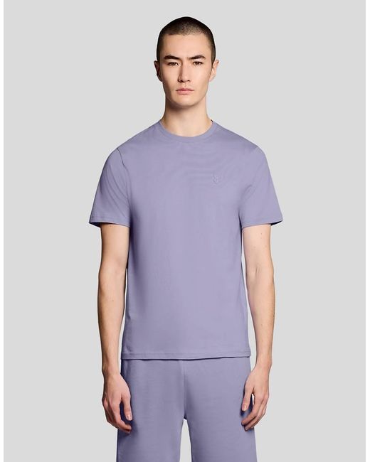 Lyle & Scott Purple Ss T-Shirts Superfine T-Shirt for men