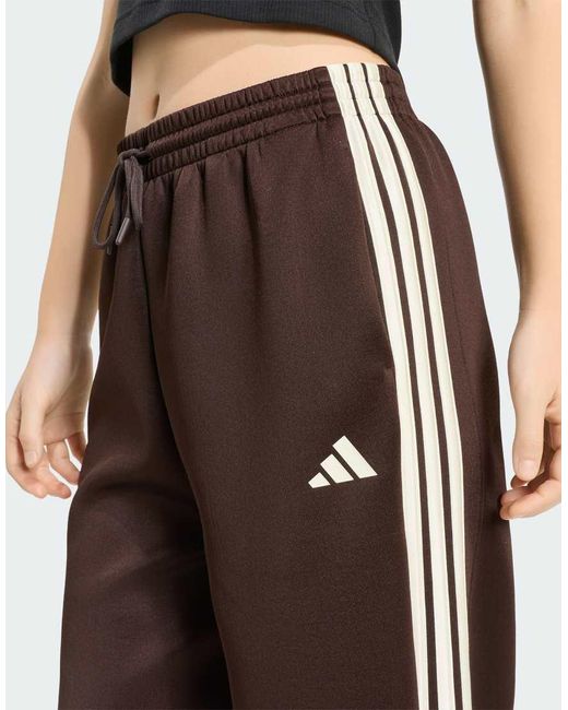 Adidas Originals Brown Stadium 3-Stripes Track Pants