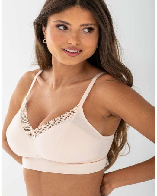 Pour Moi White Love To Lounge Cotton Non-Wired Bra