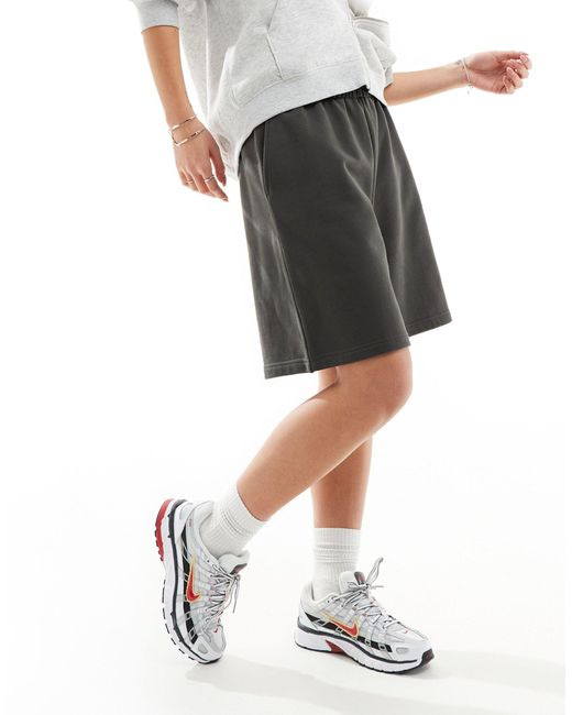 Weekday Gray Jet Loose Fit Longline Jersey Shorts