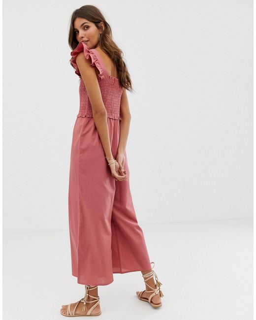frill sleeve jumpsuit