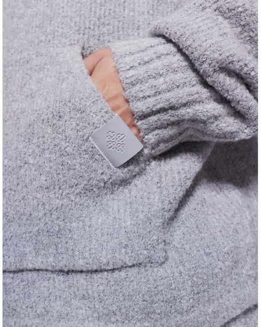 Sudadera Gris Jaspeado Con Capucha De Punto De Bouclé De (Parte De Un Conjunto) The Couture Club de hombre de color Gray