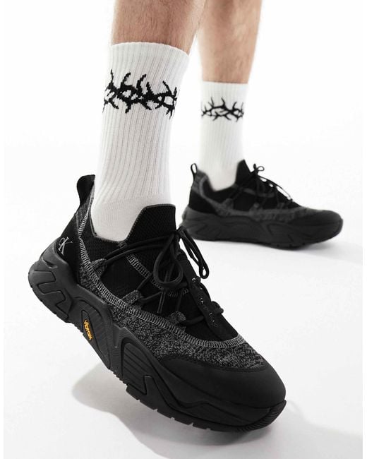 Calvin Klein Chunky Vibram Sock Sneakers in Black for Men Lyst Australia