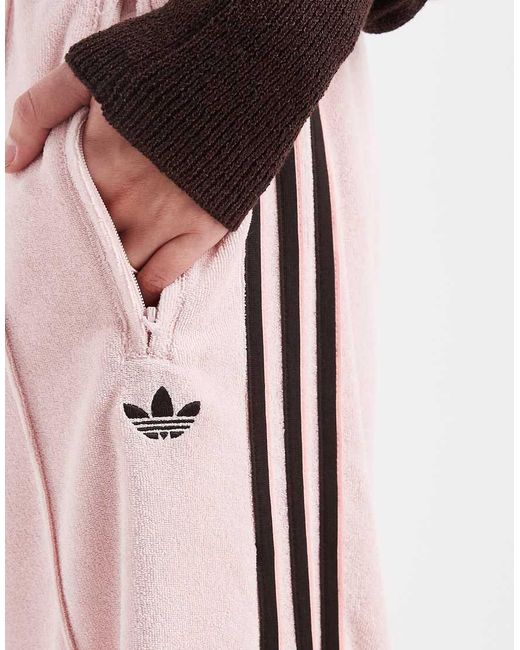 Adidas Originals Pink Terry Towel Firebird Pants