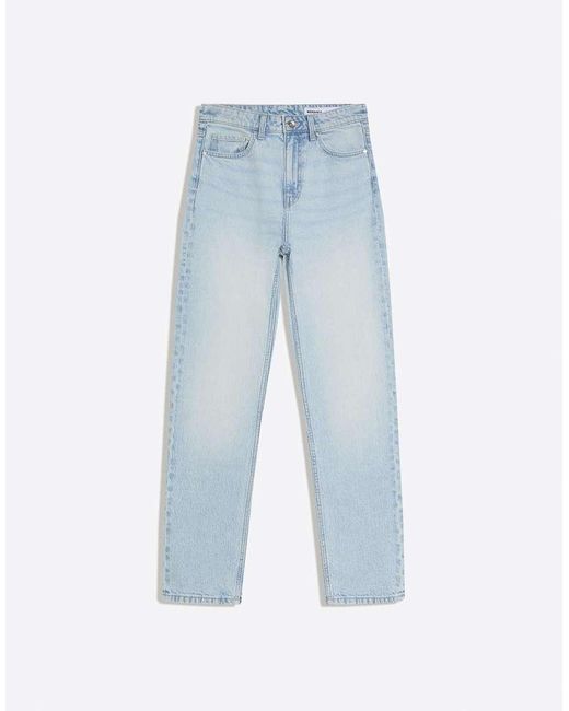 Bershka Blue Mom Fit Jeans