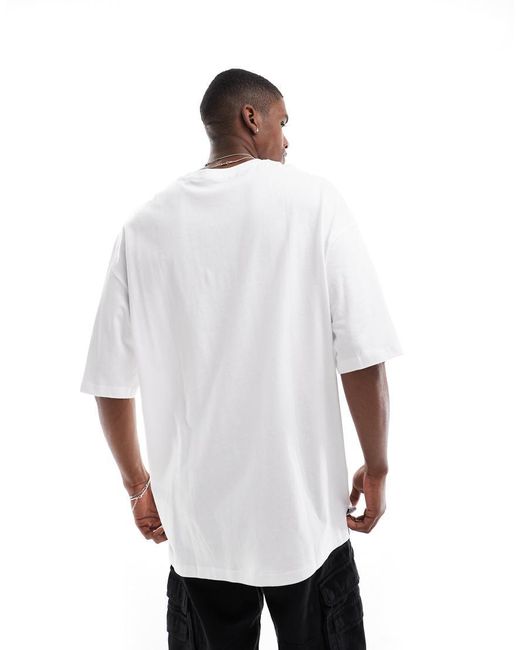 Jack & Jones White Super Oversized 2 Pack T-shirt for men