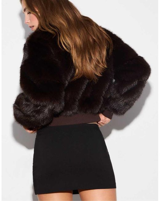 Stradivarius Black Bengaline Skort