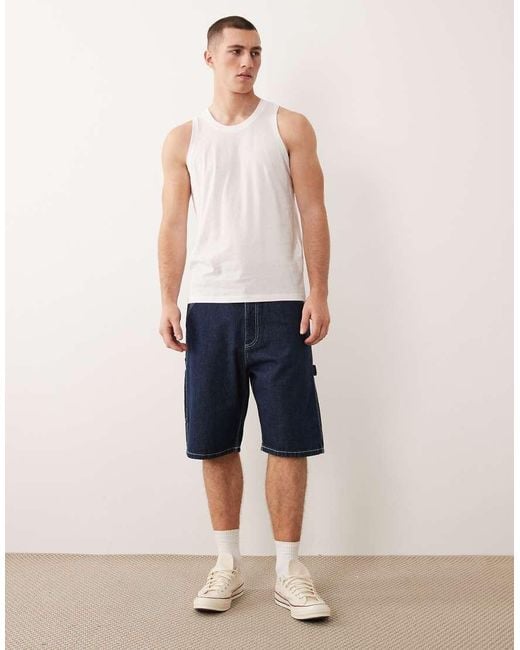 Jack & Jones Natural Oversized Vest With Sun Back Print for men