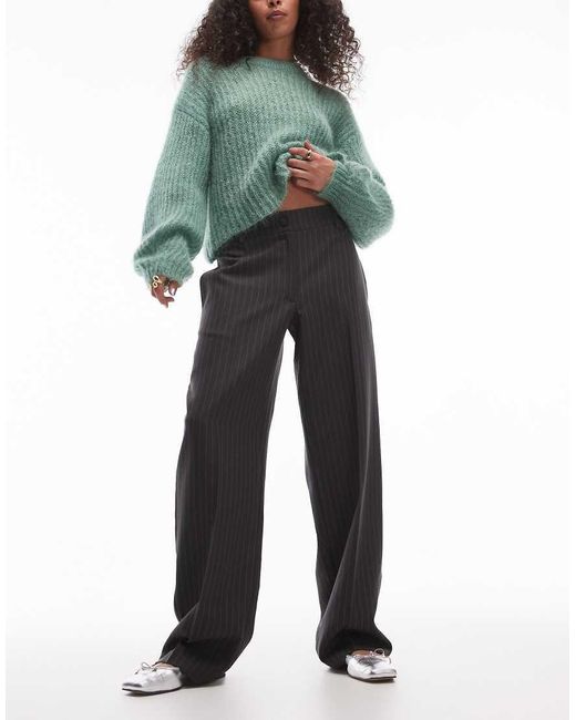 TOPSHOP Multicolor Low Slung Stripe Trouser