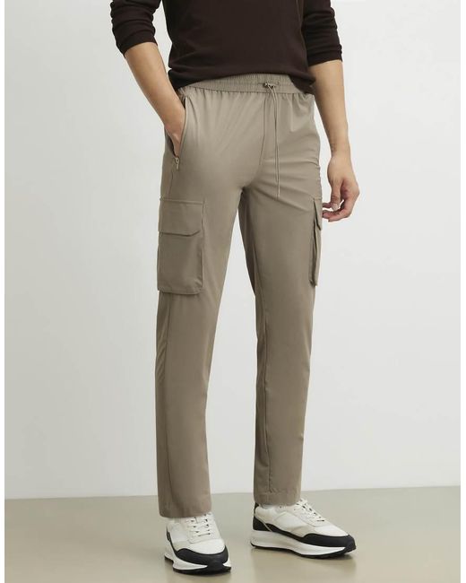 River Island Natural Skinny Fit Cargo Trousers for men