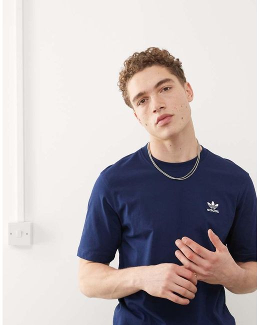 Adidas Originals Blue Trefoil Essentials T-shirt for men