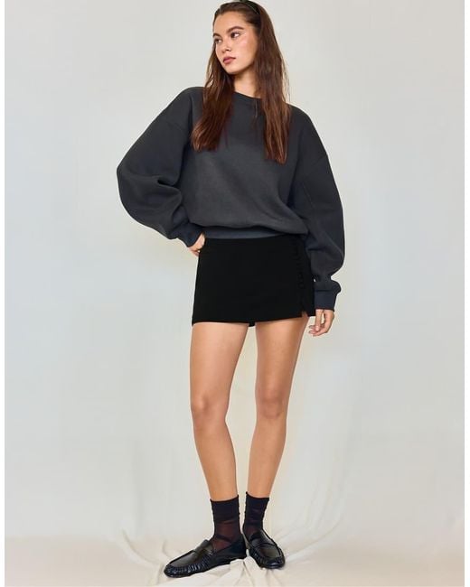 Stradivarius Black Basic Sweatshirt