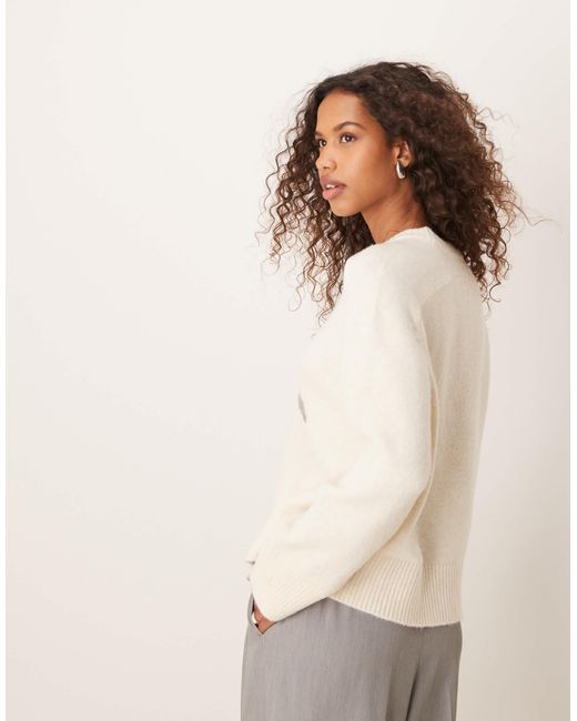 Abercrombie & Fitch Natural – gestricktes sweatshirt