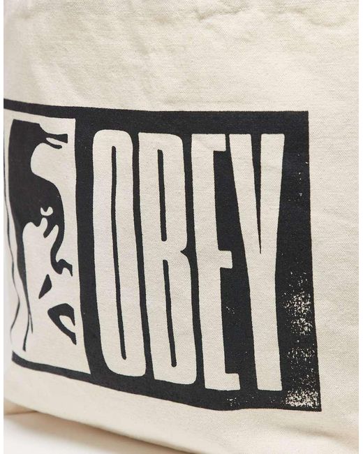 Obey Tote Tas Met Icoonlogo in het Natural
