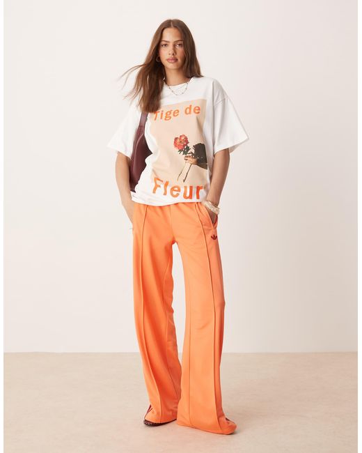 Adidas Originals Orange – firebird – locker geschnittene trainingshose