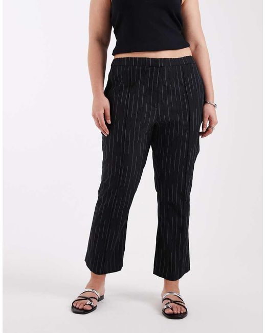 ASOS Black Curve Cropped Kick Flare