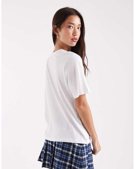 ONLY Recht T-Shirt Met Grafische Cosmic-Print in het White