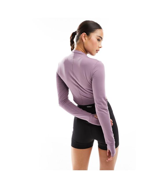 Nike Pink One Luxe Dri-fit Long Sleeve Crop Top