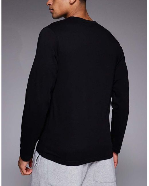 Boss Blue Classic 3 Pack Long Sleeve Logo T-shirt Regular Fit for men