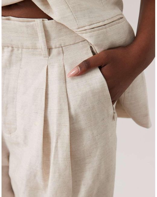 GOOD AMERICAN Natural Linen Trousers Co-Ord