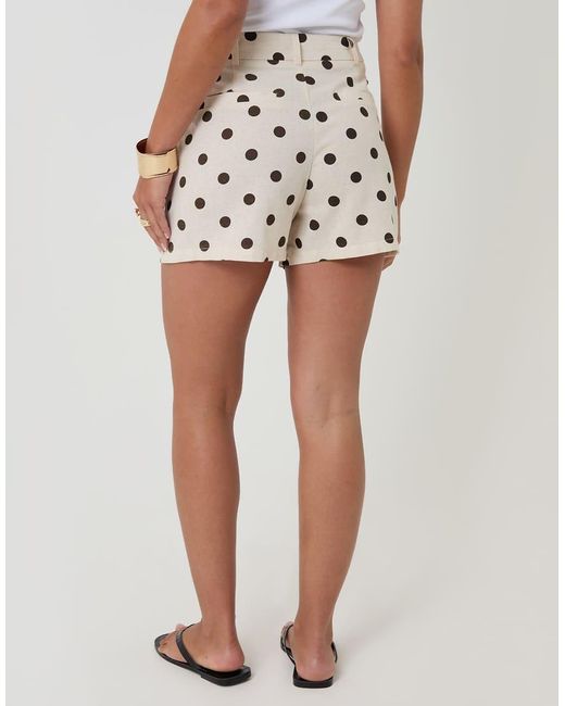 Threadbare White Polka Dot Tailored Shorts