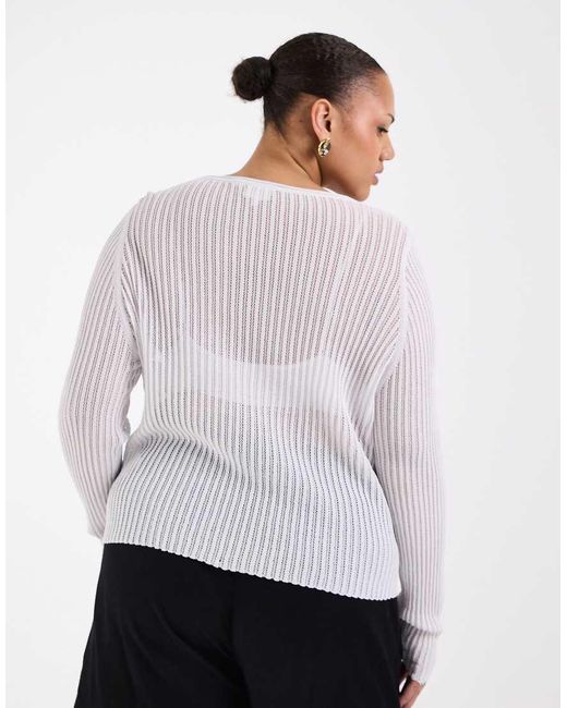 ONLY White Tie Front Top
