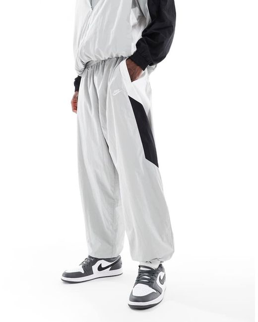 Nike White Club Oversized Tracksuit Bottoms for men
