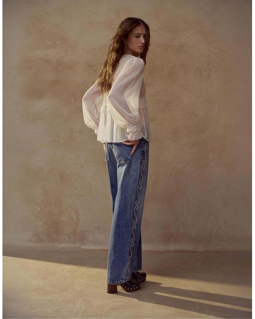 Pull&Bear Natural – bluse