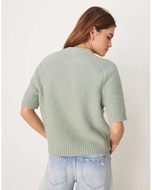 Top Con Cuello De Pico De Punto De Abercrombie & Fitch de color Green