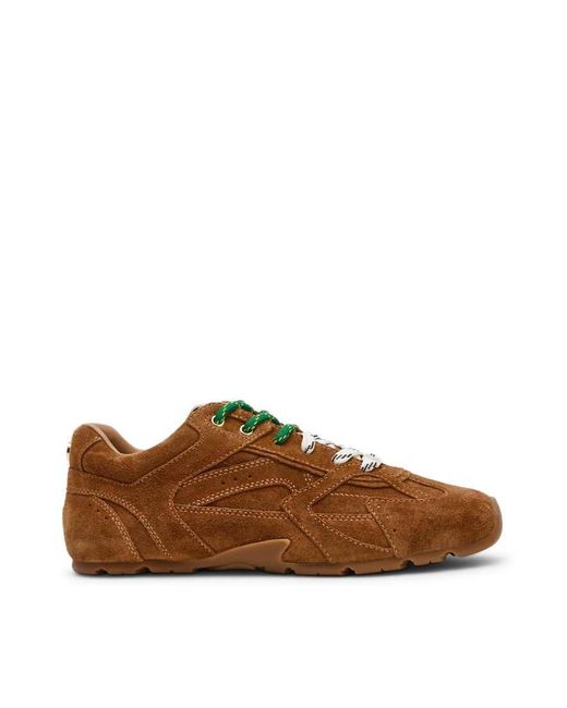 Steve Madden Brown Asiel Trainers With Contrast Laces