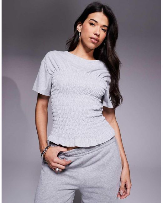 Princess Polly White Maybe Tomorrow Shirred Detail T-shirt