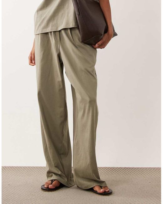 ASOS Natural Cotton Oversized Balloon Leg Trouser Co-ord