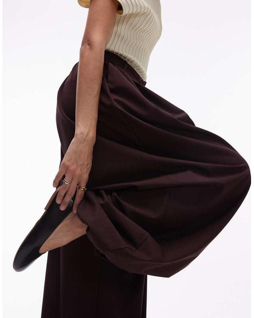 Pantaloni Sartoriali Color Prugna A Palloncino di ASOS in White