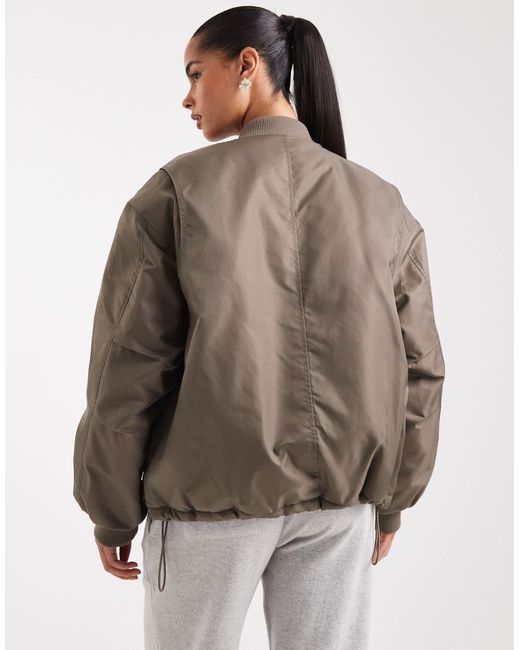 ASOS Brown Oversized Bomber Jacket