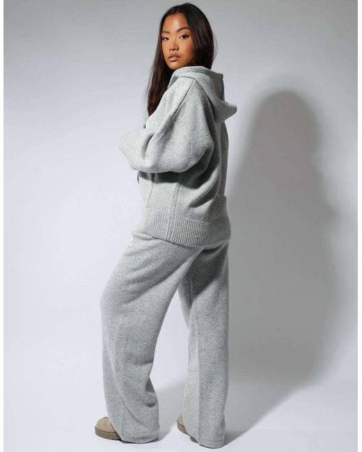 SIMMI Gray Romy Chunky Knit Hoodie