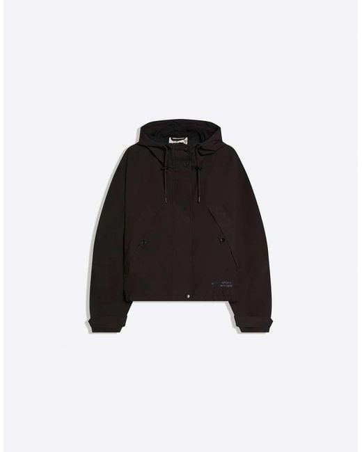 Bershka Black Technical Jacket With Water-resistant & Winter-resistant Hood