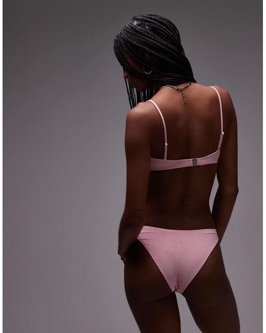 ARKET Brown Mix & Match Crinkle Bubble Bikini Bottom