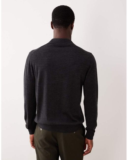 Mango Blue Wool Polo Shirt for men
