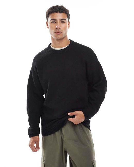 Jack & Jones Blue Oversize Fluffy Jumper for men